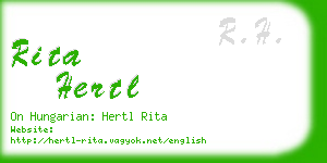 rita hertl business card